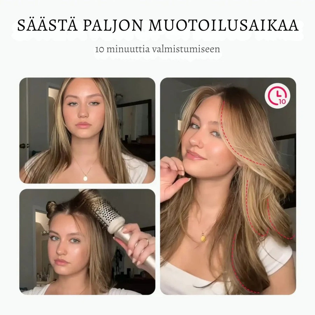 LämpöKiharra Pro – Antistaattinen lämpöharja kaikille hiustyypeille