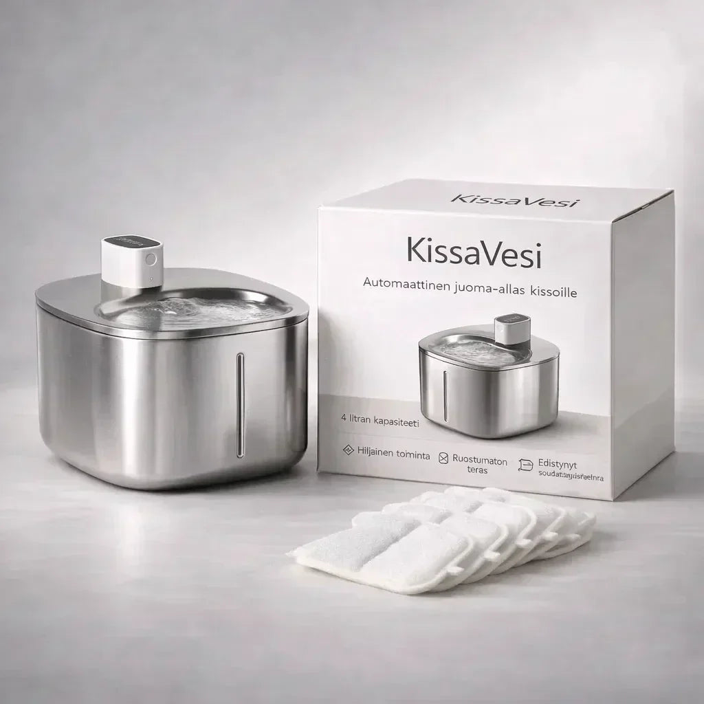 KissaVesi – Hiljainen 4L juoma-automaatti kissoille