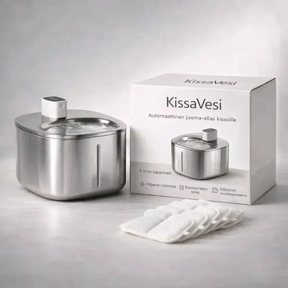 KissaVesi – Hiljainen 4L juoma-automaatti kissoille